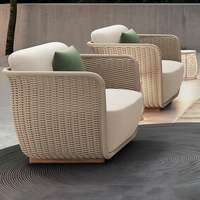 Meubles de jardin modernes Offre Spéciale canapé d'extérieur en aluminium pour hôtel ensembles de jardin en corde tissée de luxe ensemble de mobilier d'extérieur pour hôtel
