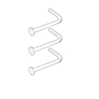 Vente en gros basique piercing-nez lunettes nez goujon droit S forme simple nez anneau bijoux