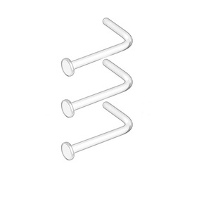 Wholesale Basic Nose <strong>Piercing</strong> <strong>Glasses</strong> Nose Stud Straight S Shape Simple Nose Ring Jewelry - Product Image 3