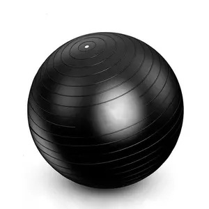 ลูกบอลโยคะ65Cm สีดำ5ขนาดบอลเก้าอี้ลูกบอลสวิสสำหรับงานหนักเพื่อความสมดุลความมั่นคงการตั้งครรภ์และกายภาพบำบัด