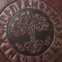 Sac à bandoulière en cuir PU gaufré style rétro nordique Arbre de Vie Yggdrasil WJF29 pour femme, idéal pour cosplay, inspiré du monde médiéval viking