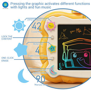 Tablette d'écriture interactive musicale et lumineuse en plastique coloré pour <span class=keywords><strong>dessin</strong></span> technique, jouet sensoriel et créatif pour bébés et enfants (thème STEM) - Product Image 2
