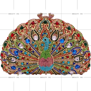 Vintage Peacock Clutch Bag for Women Elegant Crystal Bridal <b>Handbag</b> Sweet Chain for Girlfriend Wife Lover - Product Image 4