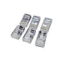Connecteur modulaire RJ45 mâle UTP transparent Cat6 8P8C en cuivre pour télécommunications réseau PC