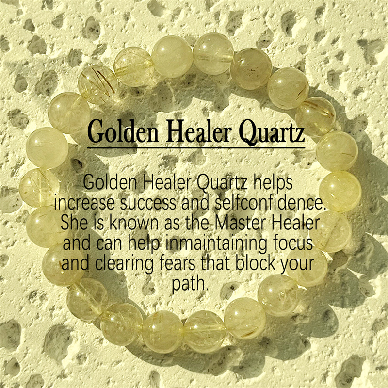Bracelet Quartz Rutile Doré
