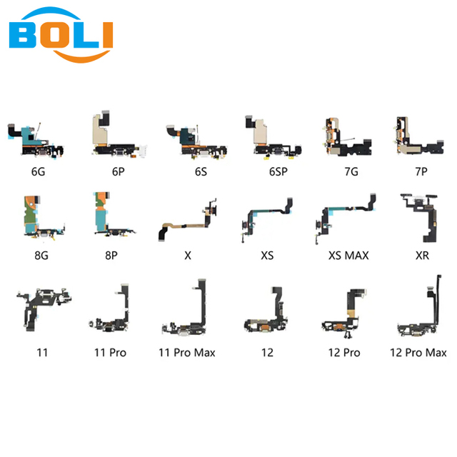 Mobile Phone USB Charging Port for iphone 6 7 8 Plus X XR XS Max 11 12 13 Flex Cable for Samsung Parts Audio Dock Connector Flex