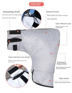 Copertura della maniglia della bici elettrica della motocicletta con la copertura della maniglia del triciclo della moto della trave curva e della spessa di peluche invernale - Product Image 6