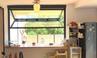 Ventanas Plegables Verticales de Aleación de Aluminio, Nueva Tendencia, Blancas, Insonorizadas, Aislantes del Calor, Diseño Gráfico Bi-Plegable para Hoteles y Residencias
