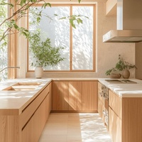 Îlot de cuisine personnalisé Senger, design moderne et luxueux, armoire modulaire, plan de travail en pierre, construction écologique