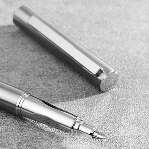 Stainless Steel Fountain <b>Pen</b> F Nib Metal Writing Instrument Standard Tip Office Use - Product Image 2