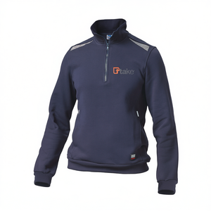 เสื้อสเวตเชิ้ต Felpa รุ่นปกติ สีดำ ไซส์ 3XL แบบซิป ¼ ตัว สำหรับใส่ทำงาน - Product Image 2