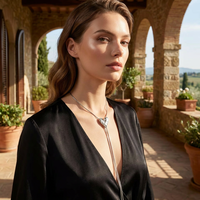 Conjunto de Joyería Y2K de Acero Inoxidable 304, Collar y Pulsera con Diseño de Corazón de Metal Líquido Electrolítico, Estilo Futurista para Mujer, Venta al Por Mayor