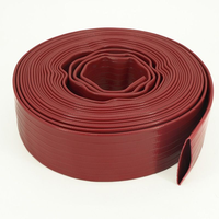 Tuyau plat robuste rouge de 2 pouces, 3 pouces, 4 pouces, 6 pouces