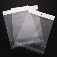 Sac PE à tête de carte personnalisé Pochette auto-adhésive Sac en plastique auto transparent