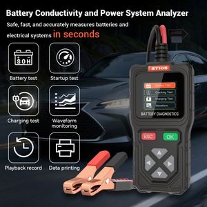 2026 New Car Battery Tester 12-24V Battery Test Cranking Test Charging Test with 1 Year Warranty for Universal <b>Vehicles</b> - Product Image 3