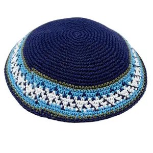 信仰犹太套装彩色针织Kippahs尺寸18厘米男士男童儿童Yamakah帽子