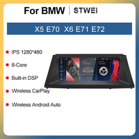 STWE Nouveau lecteur multimédia de tableau de bord de 8,8 pouces pour BMW E70/E71 avec CarPlay sans fil et Android Auto GPS pour USB