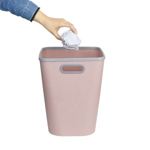 Factory Wholesale Garbage Cans Open Dustbin Waste Recycle Bin Trash Rubbish Can With Grip Home& Kitchen
