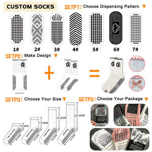 Kostenlose Probe und Design Logo Verpackung Kunden spezifische gepolsterte Pilates Socken Rutsch feste Terry Sole Yoga Socken - Product Image 5
