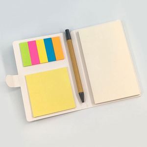 Bloc-notes en papier kraft avec logo personnalisé, ensemble d'autocollants de notes de bureau - Product Image 4