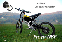 Moteur de moyeu de roue de vélo électrique QS205 50H V3 V4 72V5000W 3.5T 150mm Dropout avec frein à disque, compatible 17'' 18'' 19'' 21'', pour 100A/150A/200A