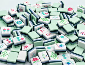 Cross-Border Luxury 4-Layer Mint Green Splicing Acrylic Eco-Friendly American Mahjong Set Portable Leisure US Mahjong - Product Image 5