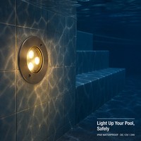 Lumière de piscine encastrée en acier inoxydable 316, lampe encastrée au sol, contrôle RGB, étanche IP68, DC12V/24V 3W 6W 9W 12W