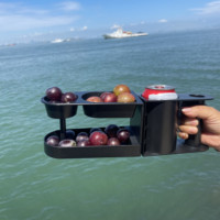 Support de collations avec porte-gobelets et porte-boissons pour frites, canettes et bouteilles, idéal pour les tournois sportifs, les fêtes de plein air et les restaurants de restauration rapide