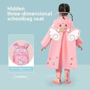 Ensemble imperméable et coupe-vent en EVA durable pour enfants, style dessin animé, pliable, écologique, pour le voyage - Product Image 3