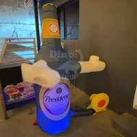 Danseur d'air de main de vague de bouteille de bière verte gonflable personnalisée pour les clients bienvenus