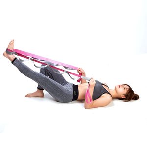 Ceinture de yoga non élastique pour l'entraînement à la flexibilité, l'exercice physique, unisexe, couleur unie, polypropylène - Product Image 1