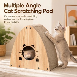 Rascador de Cartón Acogedor para Gatos, Rascador de Madera Personalizado para Gatos, Fabricante de Casas para Gatos, Proveedor de Rascadores Corrugados de Vietnam - Product Image 1