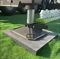 Plaque de support carrée texturée antidérapante en UHMWPE avec poignée en corde de nylon pour grue de levage lourde