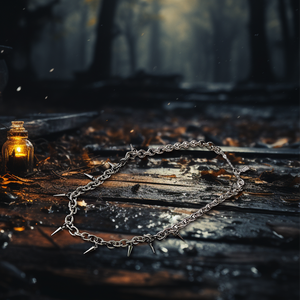 ไทเทเนียมเหล็ก<span class=keywords><strong>สร้อย</strong></span>คอทรงกรวยสําหรับชายขนาดเล็กลมเย็นขั้นสูงบุคลิกภาพStreet Wool Chain Joker Rivetจี้Hip Hopของขวัญ - Product Image 3