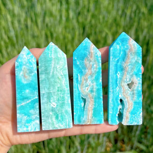 Venta al por mayor de Hemimorfita pulida a mano, varita de piedra curativa, punta de torre, punta de Hemimorfita, colección de especímenes minerales - Product Image 1