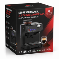 Machine à café expresso électrique professionnelle en acier inoxydable et plastique, compatible avec les capsules et le café moulu, pour hôtel et usage domestique