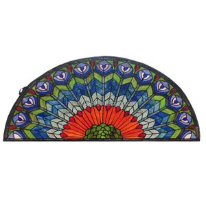 Panneau de fenêtre en verre teinté style rétro, motif paon, antique européen, en feuille de cuivre Tiffany, solide et durable, pour décoration de chambre - Product Image 6