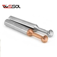 Fraise à queue sphérique en carbure enduit d'aluminium BOSSL pour CFRP, 4 cannelures, angle de hélice 35°, bord de coupe 50 mm, ODM OEM CNC