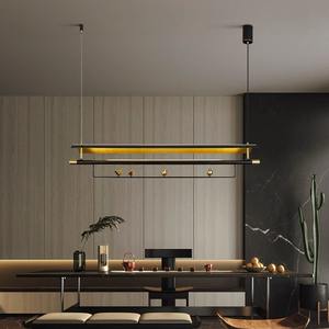 Lámpara de Araña Posmoderna de Cobre para Restaurante, Estilo Chino, Creativa, para Mesa de Comedor, Sala de Exposiciones, Bar, Salón de Té, Oficina, Alimentación CA - Product Image 3