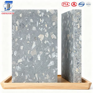 Carrelage en terrazzo de haute qualité à prix de gros, pierre de bordure de <span class=keywords><strong>piscine</strong></span>, carrelage d'<span class=keywords><strong>escalier</strong></span> en terrazzo, carrelage en terrazzo beige classique - Product Image 1