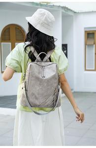 SG0575 zaino da <span class=keywords><strong>donna</strong></span> in stile College nero e marrone - Product Image 6