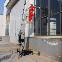 Plateforme élévatrice verticale électrique professionnelle, hauteur de plateforme 8m, capacité 160kg, vitesse de montée/descension 22/20 secondes, pour la construction et l'énergie