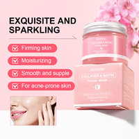 Masque de nuit peel-off au collagène, hydratant, éclaircissant, lissant et raffermissant pour le visage, à la biotine, soin de la peau, masque gelée