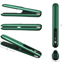 Fer à friser sans fil Rechargeable Portable fer à friser double usage céramique non dommageable LED affichage USB puissance ménage