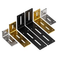 Connecteur d'angle réglable à 90 degrés en acier inoxydable brossé pour table, chaise, armoire, penderie, fixation au sol