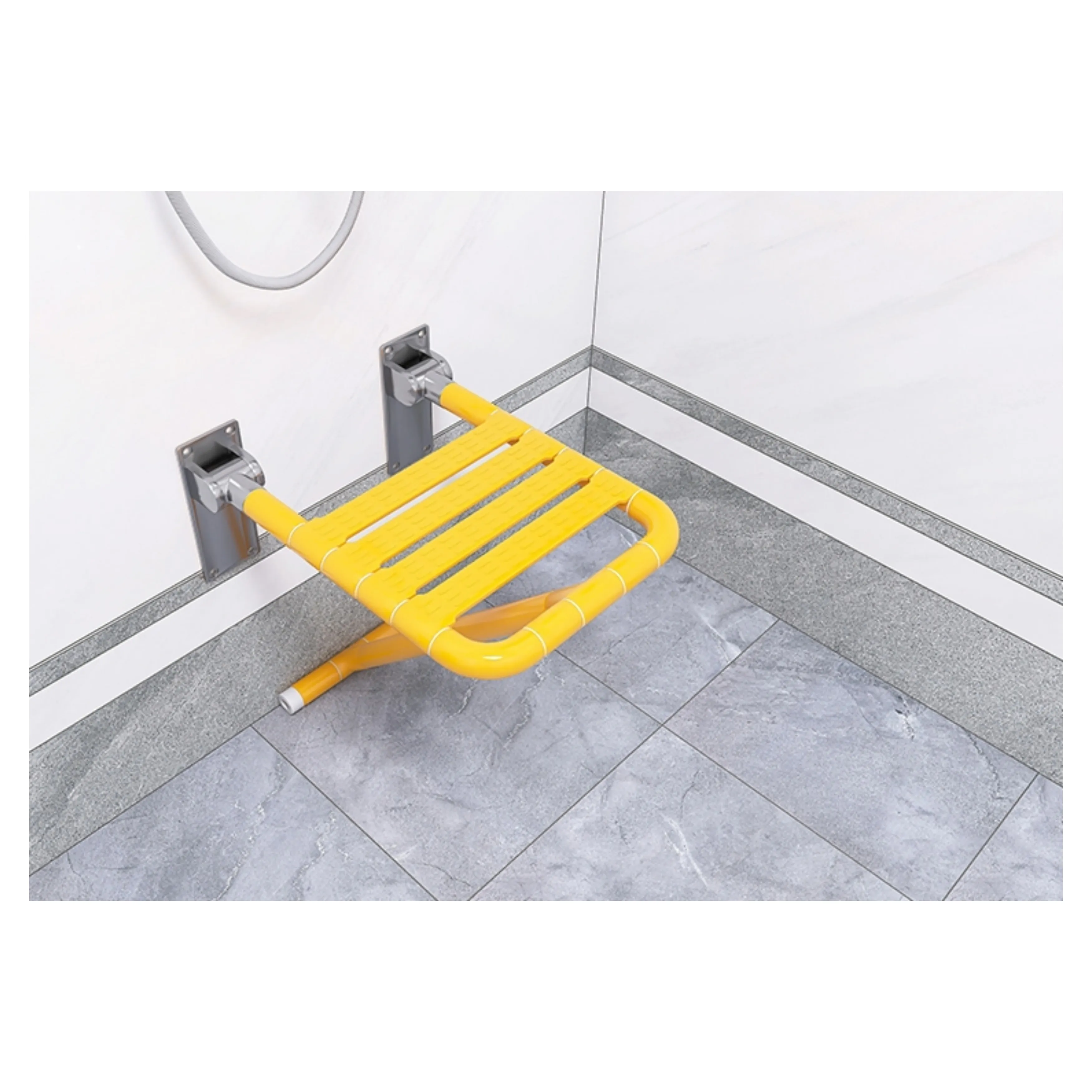 Folding Shower Seat for Bath Wall Mounted Fold Up Shower Stool Fold Down Bathroom Stool for Elderly
