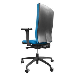 Sedia da ufficio girevole Dauphin, blu/nero, imbottita - Product Image 1