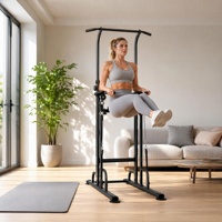Barre de traction multifonction et support de dips, 150 kg, hauteur réglable, en acier au carbone, pour entraînement du haut du corps à domicile, Power Cage