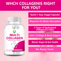 OEM ODM Multi Collagène Capsules Soutien Cheveux Sains Peau et Ongles Complément Alimentaire 5 Types de Collagène Capsules