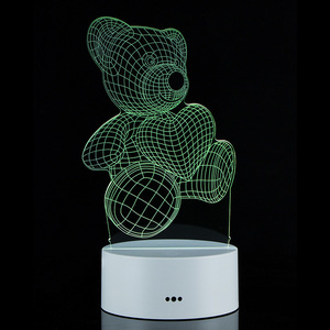 Đèn Nhà thông minh với gỗ LED ánh sáng đèn cạnh giường ngủ cơ sở lamparas Led trẻ em 3D ánh sáng ban đêm cơ sở cho Acrylic LED lưu ý hội đồng quản trị - Product Image 5